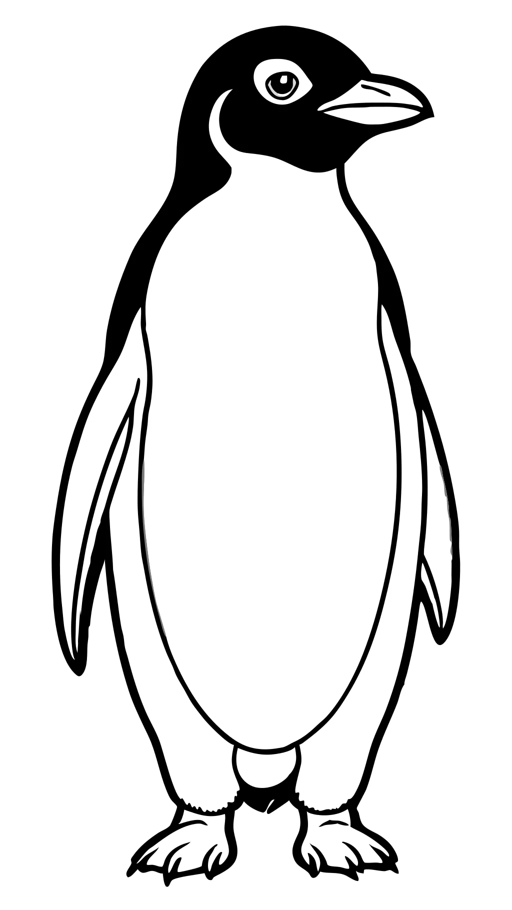 realistic penguin coloring pages